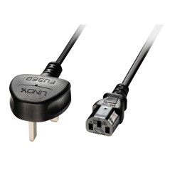 "Reliable Lindy 3m UK 3 Pin to C13 Mains Cable - 30434 | High-Quality Power Solution"